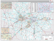 Greensboro-High Point Wall Map Premium Style